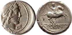 Ancient Coins - Rome Republic, Pub. Crepusius, AR denarius, circa 82 BCE