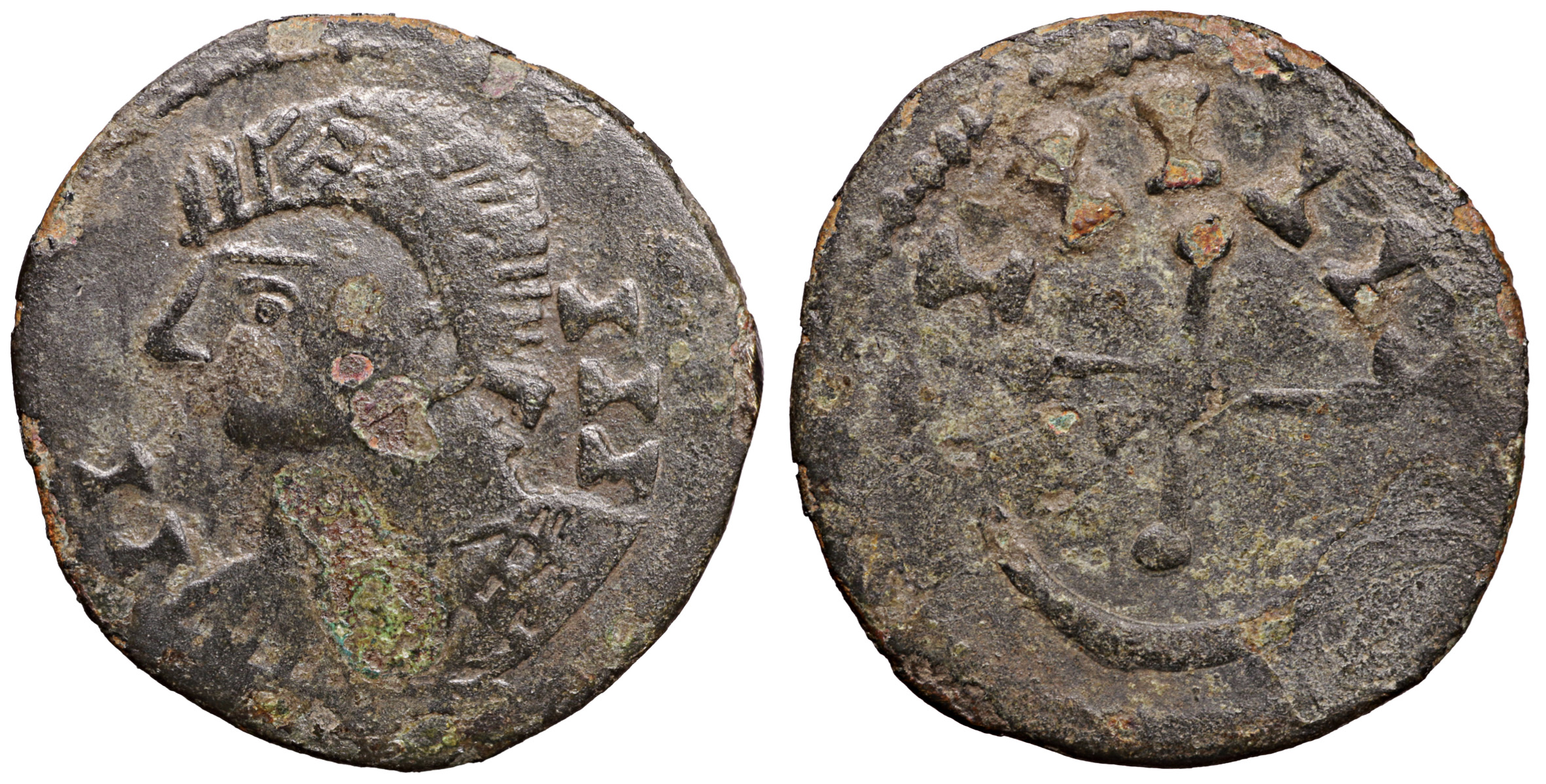 VANDALS Pseudo-Imperial coinage 440-490 5 Nummi XF. Very rare.