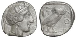Ancient Coins - Attica Athens 454-404 BC AR Silver tetradrachm \ Owl VF\XF
