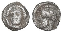 Ancient Coins - Cilicia Tarsos AR Obol Pharnabazos and Datames 380-360 BC
