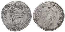 World Coins - Papal States Julius III AR Giulio Ancona mint 1550-1555