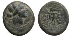Ancient Coins - Apameia Phrygia 88-40 BC Bronze Artemis-Tyche / Marsyas