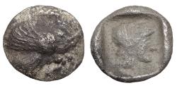 Ancient Coins - CARIA. Rhodos. Ialysos. Diobol (Circa 480-412 BC)