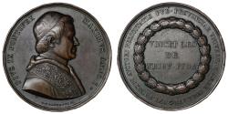 World Coins - Papal States. Pius IX (1846-1878) Medal year I 1846 Rare. XF+ 50 mm - 96,68 gr