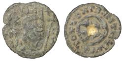 Ancient Coins - Kingdom of Axum, anonymous Æ Unit. Time of Ebana, circa AD 430-460. inlaid with gold. Scarce. VF+