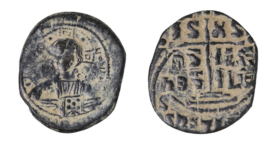 Romanus Iii Ae Follis 1028 1034 Ad Xf Byzantine Coins