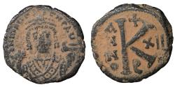 Ancient Coins - Maurice Tiberius 582-602  AE half follis \ Byzantine