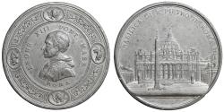 World Coins - Leo XIII 1878-1903 Medal Basilica San Pietro 1878 White medal 47 mm