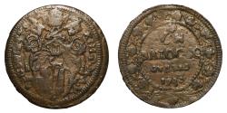 World Coins - Papal States Benedict XIII 1724-1730 GUBBIO Baiocco 1730 Very Rare!
