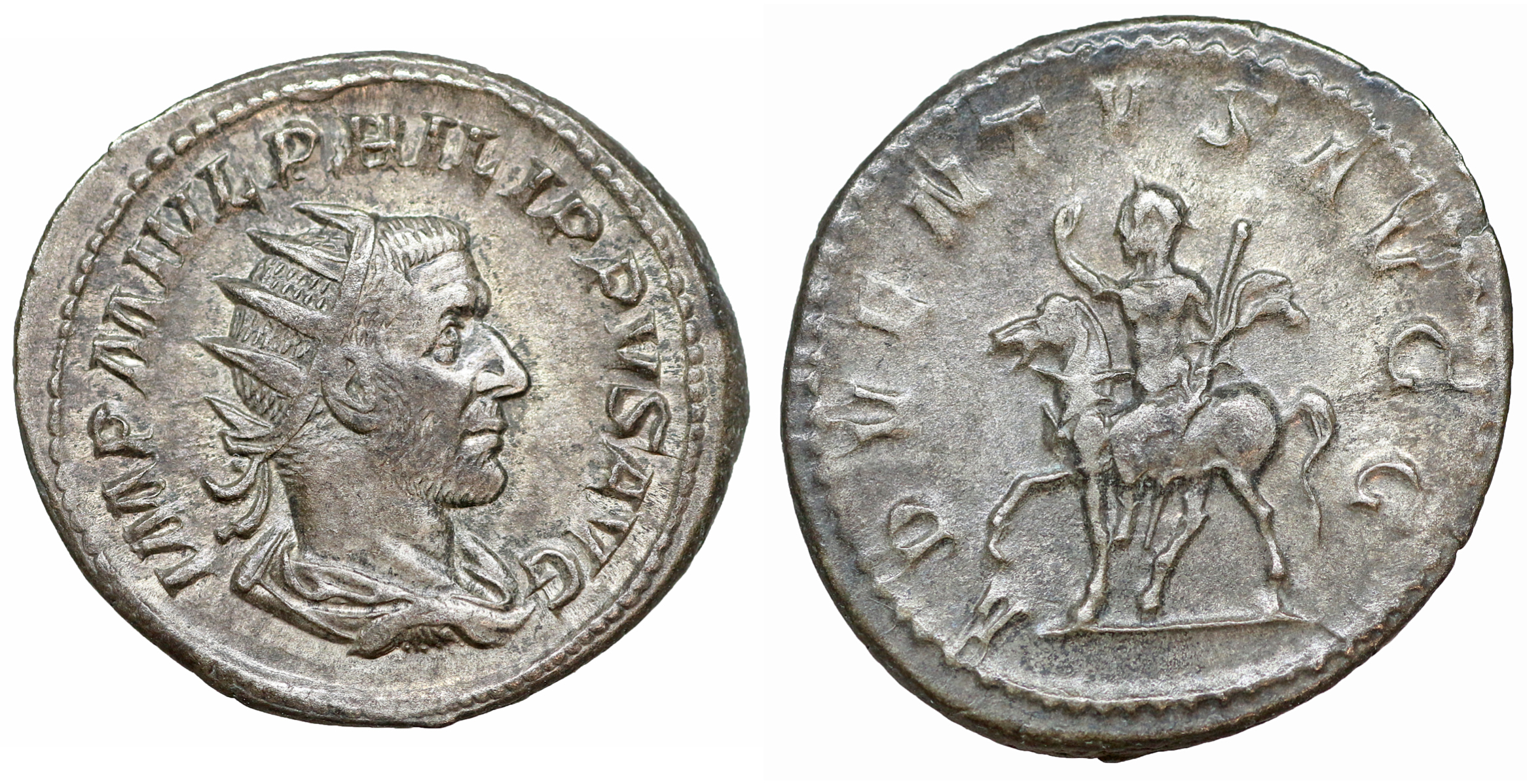Philip I 244-249 AD AR Antoninianus Toning XF | Roman Imperial Coins
