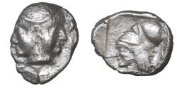 Ancient Coins - Mysia Lampsakos 500-450 AR Diobol aXF