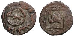 World Coins - GREAT MONGOLS Möngke 1251-1260, AE jou (jital) Ghazna AH658 Scarce