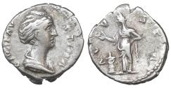 Ancient Coins - Faustina I wife of Antoninus Pius AD 141 Rome Denarius