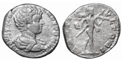 Ancient Coins - Geta As Caesar AD 198-209 AR denarius VF+Mars