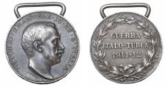 World Coins - Kingdom of Italy Victor Emmanuel III 1900-1943 Silver Medal Italian-Turkish war