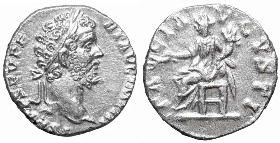 Septimius Severus AD 193–211 Silver denarius aXF Pax | Roman