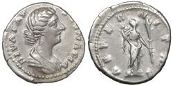 Ancient Coins - Diva Faustina Junior (Died 175/6) AR Denarius AETERNITAS
