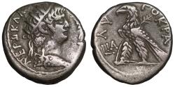 Ancient Coins - EGYPT, Alexandria. Nero. AD 54-68. BI Tetradrachm. Toned. VF+