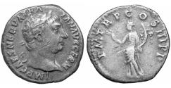 Ancient Coins - Trajan 98-117 Denarius 100 Pax VF+