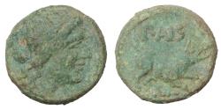 Ancient Coins - LUCANIA, Paestum. Circa 218-201 BC. Æ Sextans