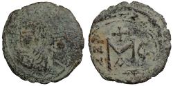 Ancient Coins - Heraclius, with Heraclius Constantine. Æ Follis. Seleucia Isauriae mint Rare. F+