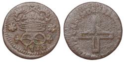 World Coins - Italy Kingdom of Sardinia. Charles Emmanuel III Savoy (1730-1773). 2 Denari 1735