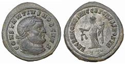 Ancient Coins - Constantius I as Caesar 293-305 AD AE Follis Ticinum (Pavia)