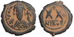 Ancient Coins - Phocas. 602-610. Æ Half Follis Nicomedia mint. Dated RY 6 (607/8).