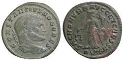 Ancient Coins - Constantius I as Caesar 293-305 Follis / Moneta standing facing