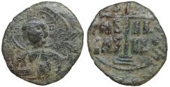 Ancient Coins - Anonymous (attributed to Romanus III). Ca. 1028-1034. AE follis Class B