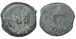 Ancient Coins - HERODIAN DYNASTY Agrippa I 37-44 AD AE Prutah Year 6