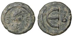 Ancient Coins - Justinian I 527-565 AD Pentanummium Constantinople VF\XF \ Byzantine coins