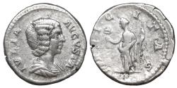 Ancient Coins - Julia Domna AR Denarius Rome AD 198-207 / Felicitas