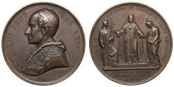 World Coins - Papal States Leo XIII 1878-1903 Medal Year III. N° 500 Specimen issued. Rare. UNC