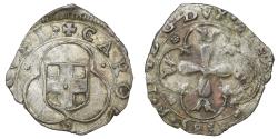 World Coins - Italy House of Savoy. Charles Emmanuel I (1580-1630) Parpagliola 1585 FD Scarce