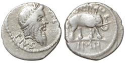Ancient Coins - The Pompeians. Q. Caecilius Metellus Pius Scipio. 47- Spring 46 BC. AR Denarius