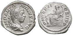 Ancient Coins - Elagabalus AD 218-222 AR Denarius Fortuna Extremely fine