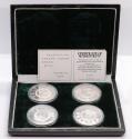 World Coins - CHINA. Quartet of 5 Yuan (4 Pieces), 1984. Terracotta warrior Series. Fine silver 900. 88.8 gr.