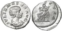 Ancient Coins - Julia Maesa Augusta 218-224/5 AD AR denarius PVDICITIA