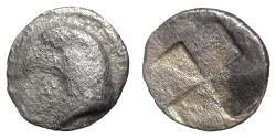 Ancient Coins - Aeolis, Kyme AR Hemiobol. Circa 480-450 BC