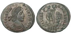 Ancient Coins - Constantius II AD 337-361 Æ Maiorina XF silvering