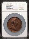 World Coins - Belgium. Kingdom, Bronze Medal 1852 67mm Impressive NGC Capsule UNC