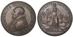 World Coins - Gregory XIII 1572-1585 AE Posthumous Medal 1800 AD R3 Mint State