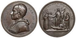 World Coins - Papal States Leo XIII 1878-1903 Bronze Medal 29-06-1896 N°500 specimen issued