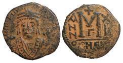 Ancient Coins - Maurice Tiberius AD 582-602 Theoupolis (Antioch) Follis XF\UNC