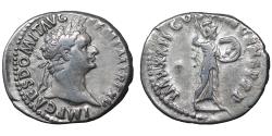 Ancient Coins - Domitian 81-96 AD AR Denarius Minerva