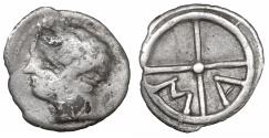 Ancient Coins - GAUL Massalia After 400 BC AR Obol