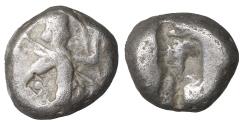 Ancient Coins - Achaemenid Darios I to Xerxes II 485-420 BC AR siglos VF+