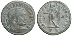Ancient Coins - Constantius I as Caesar 293-305 Follis Thessalonica GENIO POPVLI ROMANI