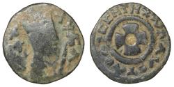Ancient Coins - Kingdom of Axum anonymous Æ Unit Time of Ebana AD 430-460 inlaid with gold
